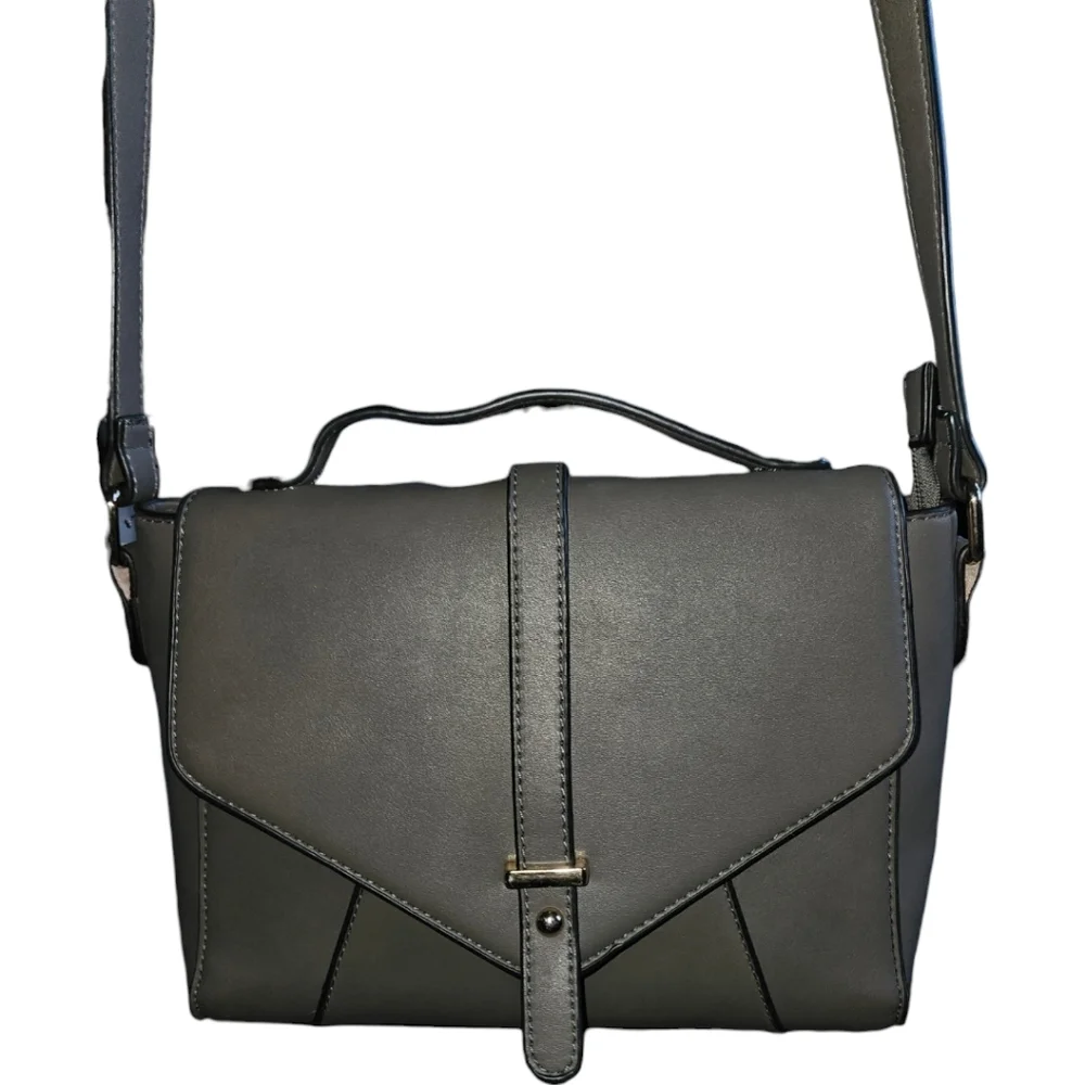Catmicoo Vegan Leather Buckle Flap Crossbody Adjustable Strap Purse